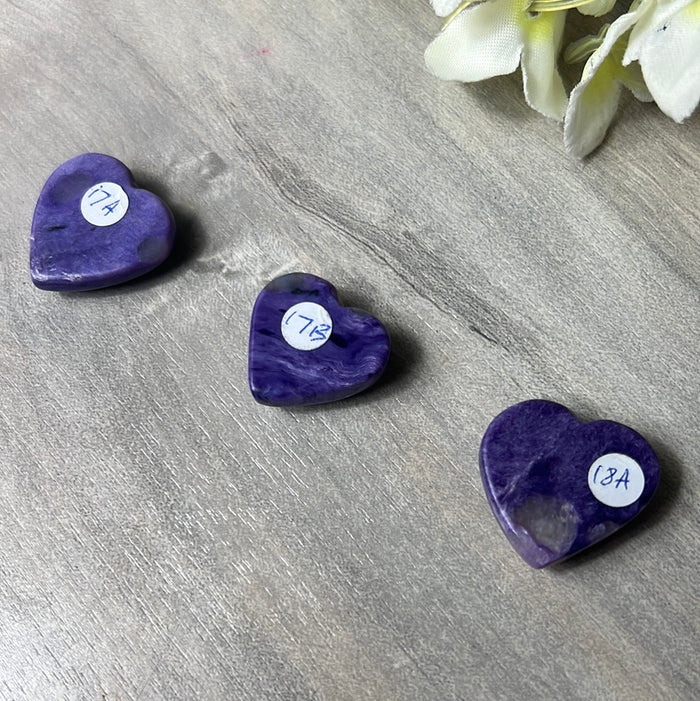 Charoite Heart Cab Cabochon