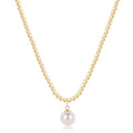 Choker Beaded - Classic Gold 3mm - Classic Pearl 10mm Charm