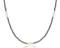 Choker Beaded - Purpose Pearl 4mm Faceted Hematite