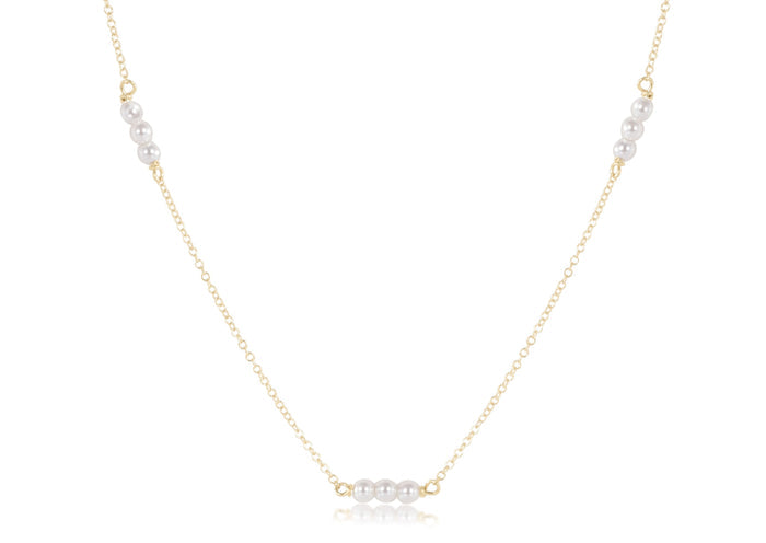 Choker Joy Simplicity Chain Gold - Pearl 3mm