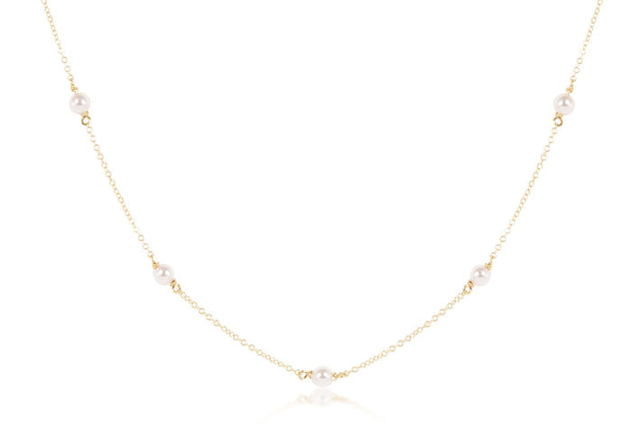 Choker Simplicity Chain Gold - Pearl 4mm