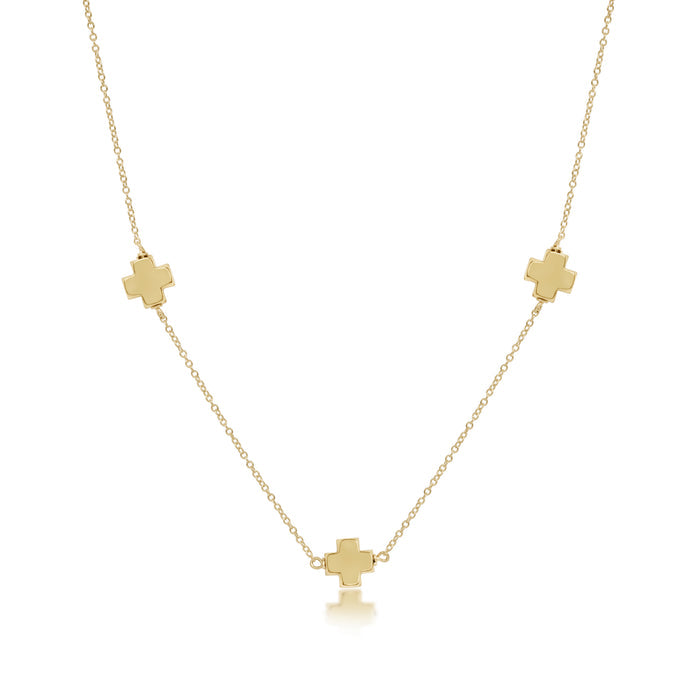 choker simplicity chain gold - signature cross gold