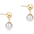 Classic 10mm Ball Drop Studs - Pearl