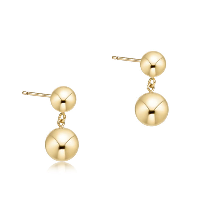 Classic 8mm Ball Drop Studs - Gold