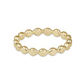 Classic Gold 2.5mm Beaded Disc Ring