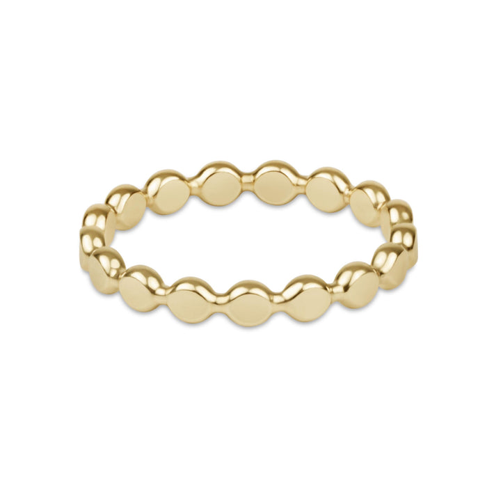 Classic Gold 2.5mm Beaded Disc Ring