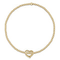Classic Gold 2mm Bracelet - Love Small Gold Charm