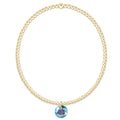 Classic Gold 2mm Bracelet - Reflection Small Charm - 03