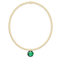Classic Gold 2mm Bracelet - Reflection Small Charm - 05