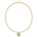 Classic Gold 2mm Bracelet - Reflection Small Charm - 08