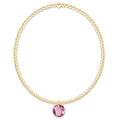 Classic Gold 2mm Bracelet - Reflection Small Charm - 10