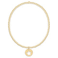 Classic Gold 2mm Bracelet - Star Small Gold Disc