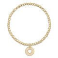 Classic Gold 3mm Bracelet - Love Gold Disc
