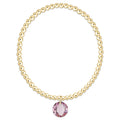 Classic Gold 3mm Bracelet - Reflection Charm - 02