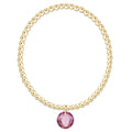 Classic Gold 3mm Bracelet - Reflection Charm - 10
