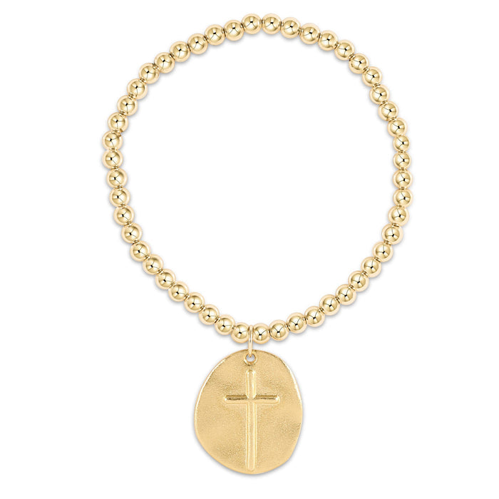 Classic Gold 4mm Bracelet - Inspire Gold Disc