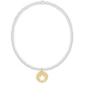 Classic Mixed Metal 2mm Bracelet - Star Small Gold Disc