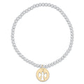 Classic Mixed Metal 3mm Bracelet - Guardian Angel Gold Disc