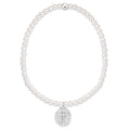 Classic Pearl 3mm Bracelet - Inspire Small Sterling Disc