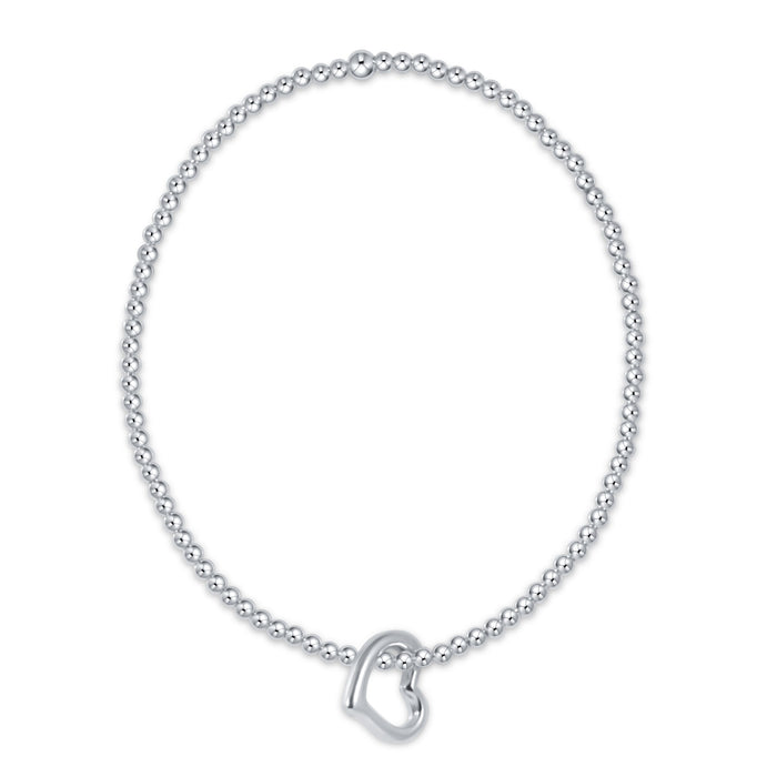 Classic Sterling 2.5mm Bracelet - Love Sterling Charm