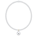 Classic Sterling 2mm Bracelet - Classic Sterling 8mm Charm