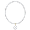 Classic Sterling 3mm Bracelet - Classic Sterling 10mm Charm