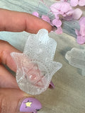 Clear Quartz Hamsa