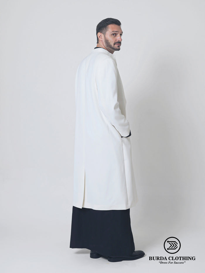 Cream Long Coat by Burdaclothing