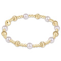 Dignity Sincerity Gold 5mm Bracelet - Pearl