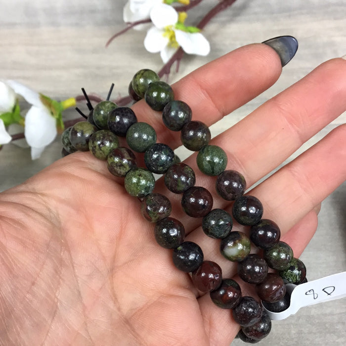 Dragons Blood Jasper - 8mm Bead Bracelet