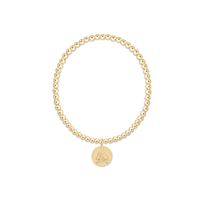 eCOLLEGIATE Classic Gold 3mm Bracelet - East Carolina University Disc