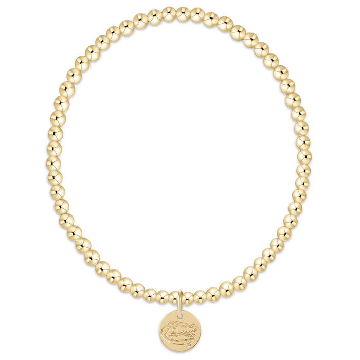 eCOLLEGIATE Classic Gold 3mm Bracelet - Florida Disc