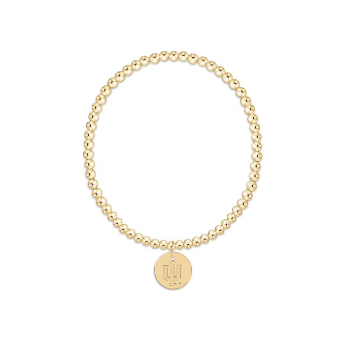 eCOLLEGIATE Classic Gold 3mm Bracelet - Indiana University