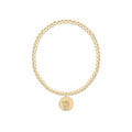 eCOLLEGIATE Classic Gold 3mm Bracelet - North Carolina State University Disc