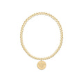 eCOLLEGIATE Classic Gold 3mm Bracelet - Virginia Tech Disc