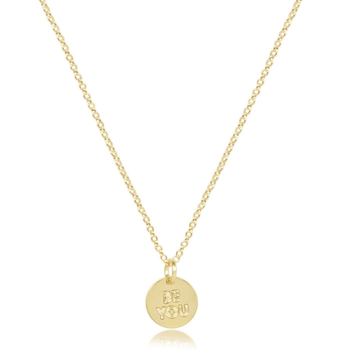 egirl 14" Necklace Gold - be you. Small Gold Disc