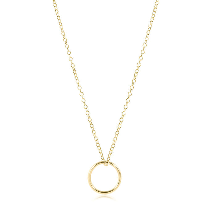 egirl 14" Necklace Gold - Halo Gold Charm