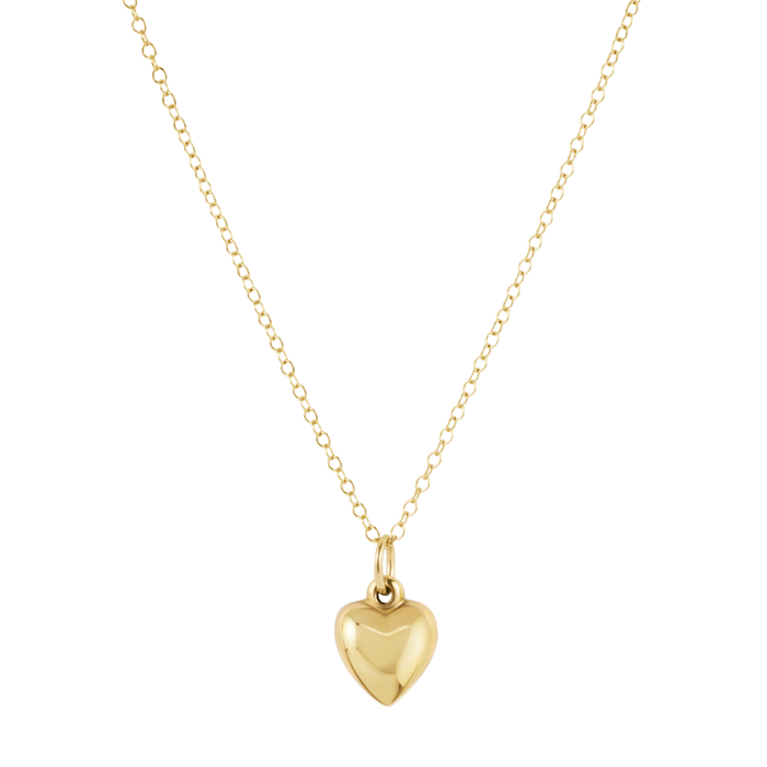 egirl 14" Necklace Gold - Love Plush Small Gold Charm