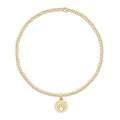 egirl Classic Gold 2mm Bracelet - Paw Print Small Gold Disc