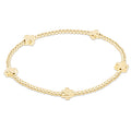 egirl Signature Cross Small 2mm Gold Bracelet - Gold