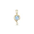 Embrace Pendant Catherine Best 9ct Yellow Gold with Blue Topaz and Diamond Pendant