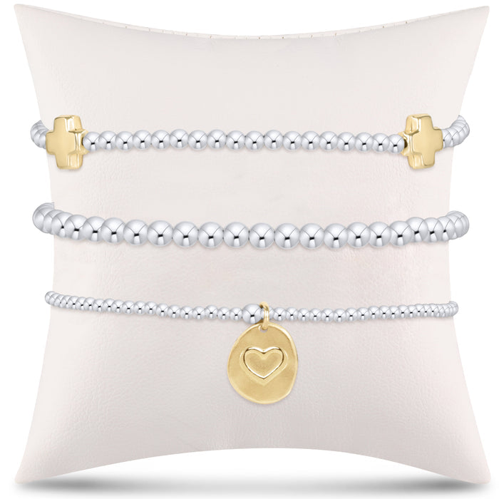 enewton Extends - e's go-to gift stack - mixed metal small inspire love