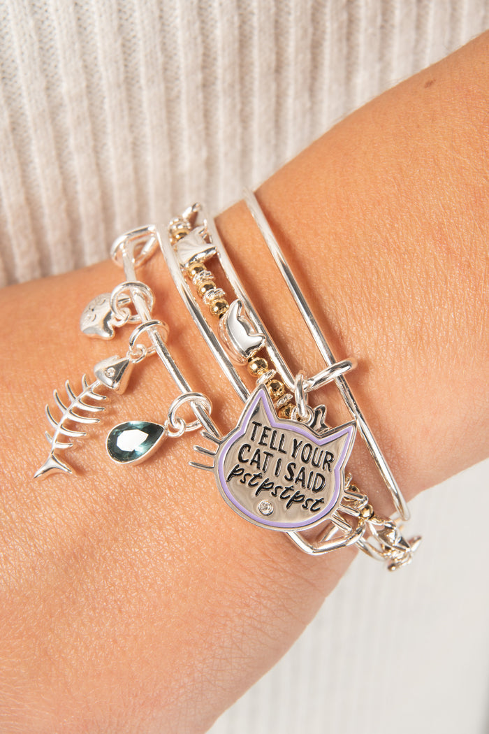 Fish Bone Cat Bangle