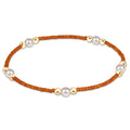 Gameday Hope Purpose Pearl Bracelet - Burnt Orange