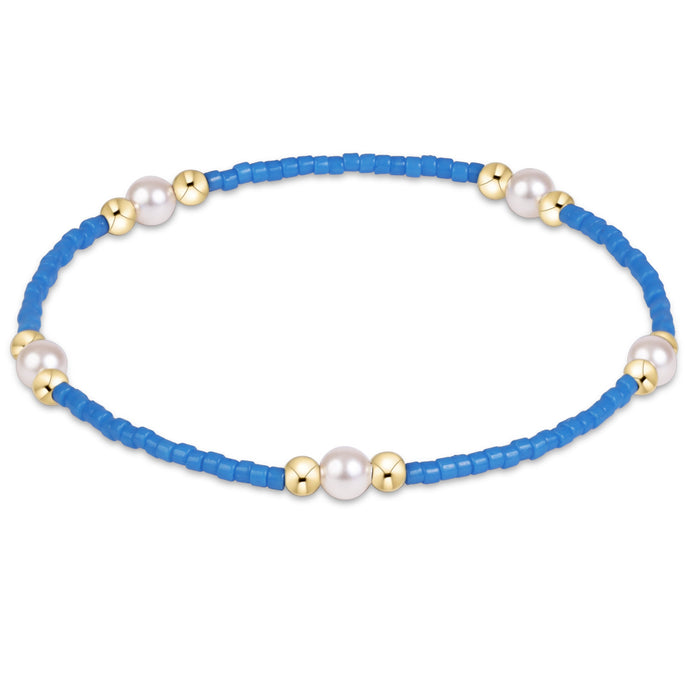 Gameday Hope Purpose Pearl Bracelet - Cobalt