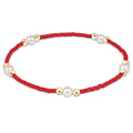 Gameday Hope Purpose Pearl Bracelet - Crimson