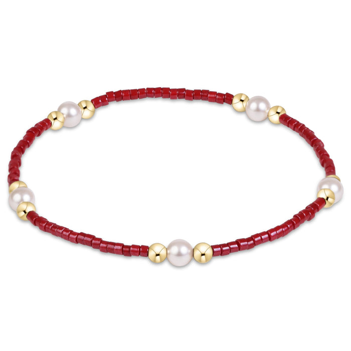 Gameday Hope Purpose Pearl Bracelet - Maroon