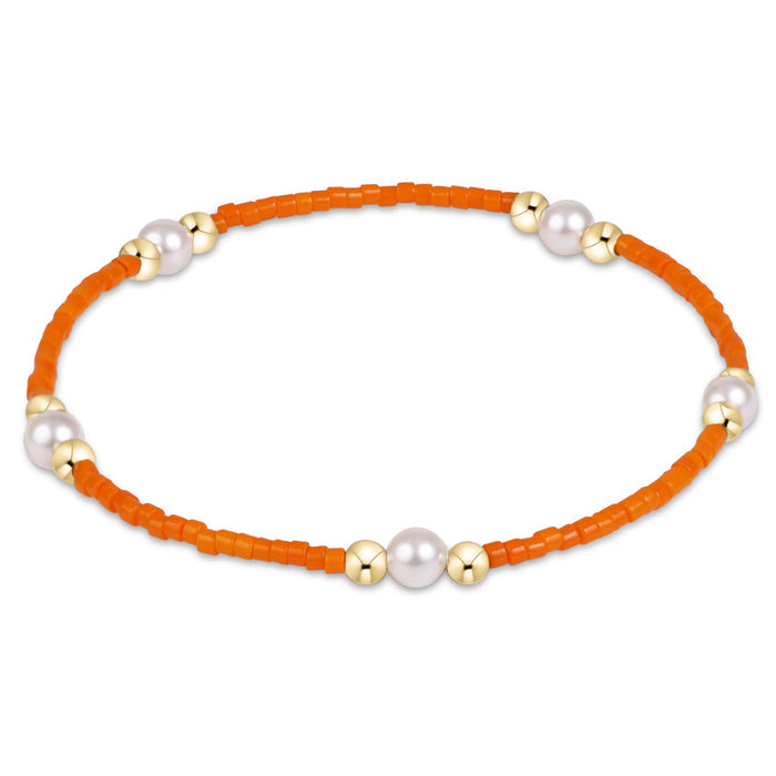 Gameday Hope Purpose Pearl Bracelet - Orange