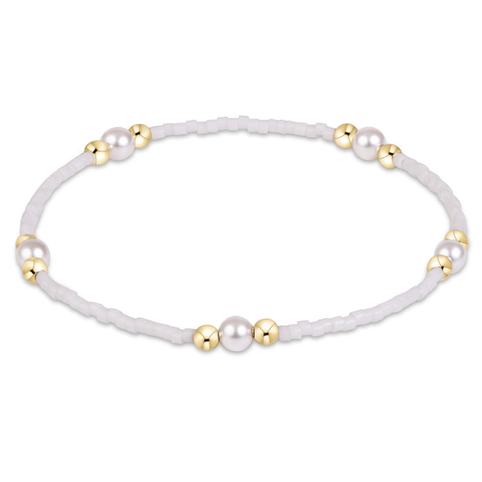 Gameday Hope Purpose Pearl Bracelet - White