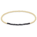 Gold Bliss Faceted Hematite 2mm Gold Bracelet
